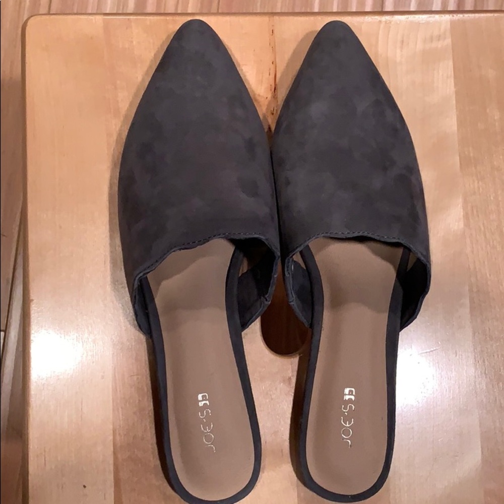Joe’s Harper Grey Suede Mules